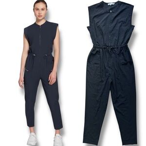 Sincerely Jules High Neck Sleeveless Zipper Front Jumpsuit size M Ankle Length